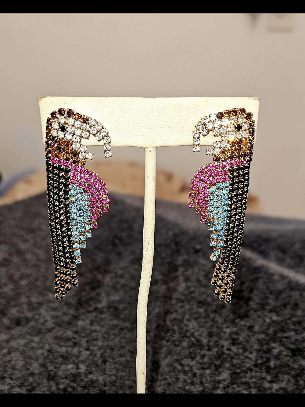 Express Crystal Parrot Drop Earrings  NEW!